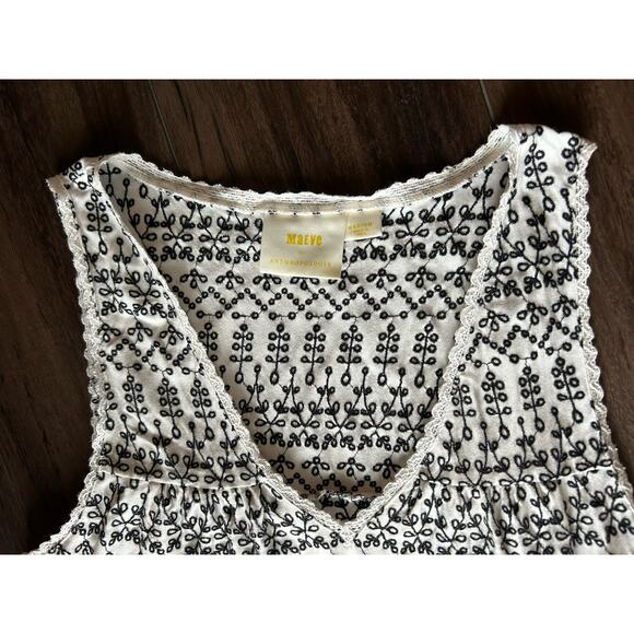 Maeve Anthropologie Cammie Embroidered Eyelet Peplum Tank Top Size M - Picture 5 of 10